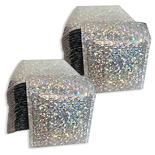 EVERYTHING CROPOVER Holografische Luftpolster-Versandtaschen, Versandtaschen, Schmuck, Versandtaschen, selbstklebend, 12,7 x 12,7 cm, 50 Stück EVERYTHING CROPOVER Holografische Luftpolster-Versandtaschen, Versandtaschen, Schmuck, Versandtaschen, selbstklebend, 12,7 x 12,7 cm, 50 Stück von EVERYTHING CROPOVER