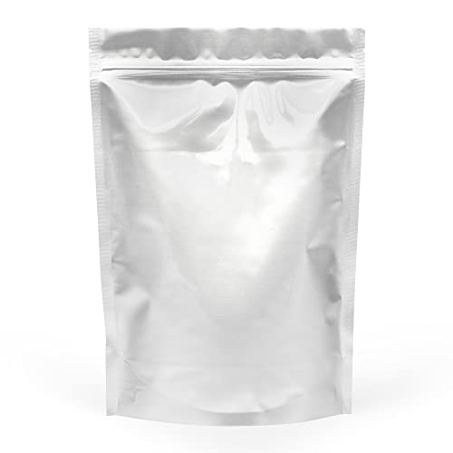 Evergreen Goods 50Pcs Aluminiumfolie Lebensmittel Lagerung Taschen (180x260mm) | Wiederverwendbar, hitzeversiegelbar, Reißverschluss Taschen mit Träne Kerbe von EVG