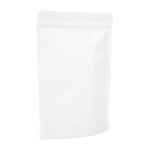 Evergreen Goods 50x weiße Beutel mit Innenfolie, Zip-Verschluss/hitzeversiegelbar, 200x300mm von EVG