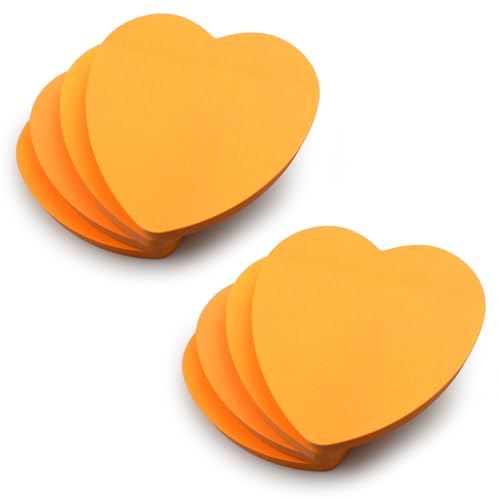Evergreen Goods Haftnotizen in Herzform, Neonorange, 100 Blatt pro Block, 7,6 x 7,6 cm, entfernbare Haftnotizen für Büro, Schule, Zuhause, Valentinstag, Geschenk für Paare, 8 Stück Evergreen Goods Haftnotizen in Herzform, Neonorange, 100 Blatt pro Block, 7,6 x 7,6 cm, entfernbare Haftnotizen für Büro, Schule, Zuhause, Valentinstag, Geschenk für Paare, 8 Stück von EVG