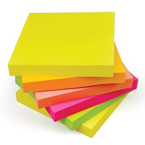Haftnotizen in 600 leuchtenden Farben, 76 x 76 mm, 6 Blöcke mit je 100 Blatt, entfernbare Haftnotizen in Gelb, Rosa, Orange, Grün, Pfirsich | Zuhause, Büro und Schule Haftnotizen in 600 leuchtenden Farben, 76 x 76 mm, 6 Blöcke mit je 100 Blatt, entfernbare Haftnotizen in Gelb, Rosa, Orange, Grün, Pfirsich | Zuhause, Büro und Schule von EVG