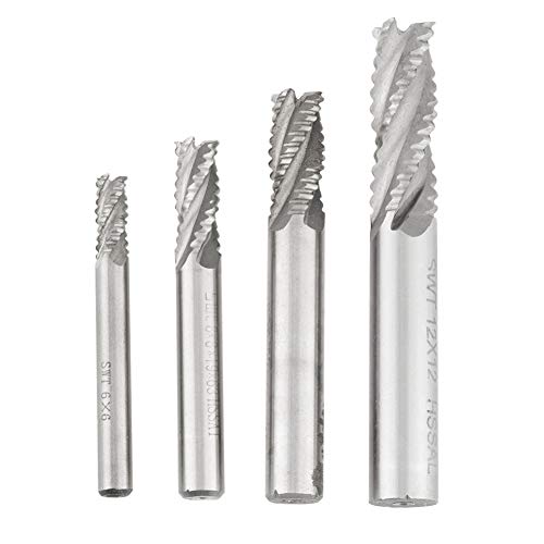 Fräser, 4 Stück, 4 Flöten, HSS-Schruppfräser, CNC-Fräser, Fräser, M6 / M8 / M10 / M12 Fräser, 4 Stück, 4 Flöten, HSS-Schruppfräser, CNC-Fräser, Fräser, M6 / M8 / M10 / M12 von EVGATSAUTO