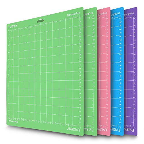 EVISWIY Verschiedene Schneidematten für Cricut Explore Air 2, Air, One, Maker, Standard-Grip, schwacher Grip, starker Grip, Stoff-Grip, mehrfach klebend, Grün, Blau, Lila, Pink, 30,5 x 30,5 cm EVISWIY Verschiedene Schneidematten für Cricut Explore Air 2, Air, One, Maker, Standard-Grip, schwacher Grip, starker Grip, Stoff-Grip, mehrfach klebend, Grün, Blau, Lila, Pink, 30,5 x 30,5 cm von EVISWIY