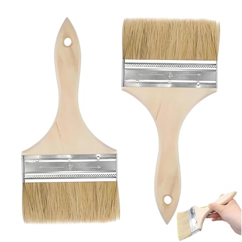 2 Stück Malerpinsel, Pinsel,lasurpinsel,malerpinsel,flachpinsel,lackpinsel,lasurpinsel Holz außen,Flachpinsel mit Holzstiel,Pinselset,für Malen,Farben,Lasurpinsel Holz außen 9.8cm×21.5cm/12cm×22.5cm 2 Stück Malerpinsel, Pinsel,lasurpinsel,malerpinsel,flachpinsel,lackpinsel,lasurpinsel Holz außen,Flachpinsel mit Holzstiel,Pinselset,für Malen,Farben,Lasurpinsel Holz außen 9.8cm×21.5cm/12cm×22.5cm von EVTHUR