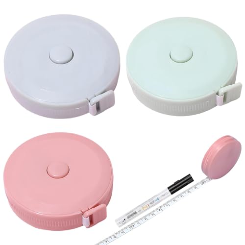 3 Stück Maßband Körper, Massband Körper 150cm (59 Zoll), Ideal für Brust, Taille, Flexibles Maßband Zum Messen von Länge von EVTHUR