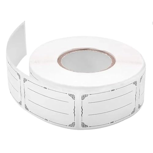 600 Stück Selbstklebende Etiketten, Marmeladen Etiketten zum Beschriften Klebeetiketten für Gläser Flaschen Vorratsdosen Tüten Küchenetiketten(30x50 mm) von EVTHUR