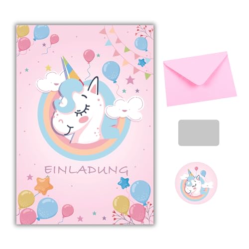 EVTI 10 Kratz-Einladungskarten Mädchen Geburtstag Einhorn Thema - Geburtstagseinladungen Mädchen - Einladungskarten Mädchen - Einladungen Kindergeburtstag Mädchen EVTI 10 Kratz-Einladungskarten Mädchen Geburtstag Einhorn Thema - Geburtstagseinladungen Mädchen - Einladungskarten Mädchen - Einladungen Kindergeburtstag Mädchen von EVTI