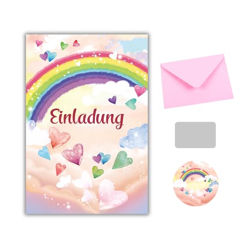 EVTI 10 Kratz-Einladungskarten Mädchen Geburtstag Regenbogen Thema - Rainbow Geburtstagseinladungen Mädchen - Einladungskarten Mädchen EVTI 10 Kratz-Einladungskarten Mädchen Geburtstag Regenbogen Thema - Rainbow Geburtstagseinladungen Mädchen - Einladungskarten Mädchen von EVTI