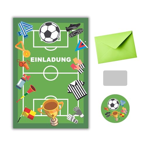 EVTI 10 Kratz-Einladungskarten für Jungen Geburtstag Fußballthema -Geburtstagseinladungen Jungen Fußball - Einladung zum Kindergeburtstag Jungen Fußball Party - Ideal für Kleine Fußball-Fans EVTI 10 Kratz-Einladungskarten für Jungen Geburtstag Fußballthema -Geburtstagseinladungen Jungen Fußball - Einladung zum Kindergeburtstag Jungen Fußball Party - Ideal für Kleine Fußball-Fans von EVTI
