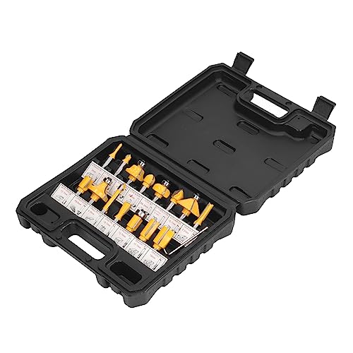 15pcs Router Bit gerade Slotting Router Bit Cutter Tool Set Kit für Holzbearbeitung DIY von EVTSCAN