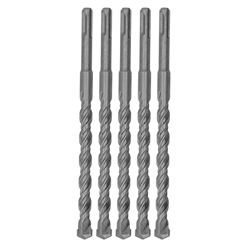 5 STÜCKE Schlagbohrer mit Hartmetallspitze, Bohrhammer, 2-Flöten-Spiralbohrer für Ziegelbeton, 210 mm (14mm) von EVTSCAN