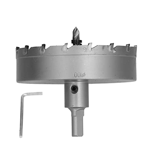 Carbid -Zähne -Loch Saw Saw Saw TCT TCT -Bohrer öffnen Edelstahlmetallplatte für die Arbeit (100mm) von EVTSCAN
