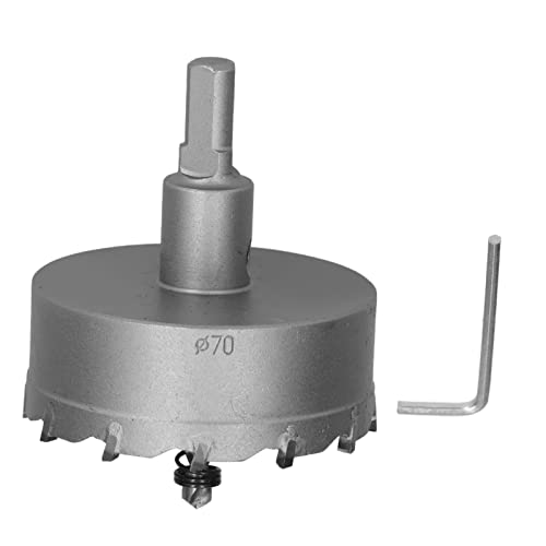 Carbid -Zähne -Loch Saw Saw Saw TCT TCT -Bohrer öffnen Edelstahlmetallplatte für die Arbeit (70mm) von EVTSCAN