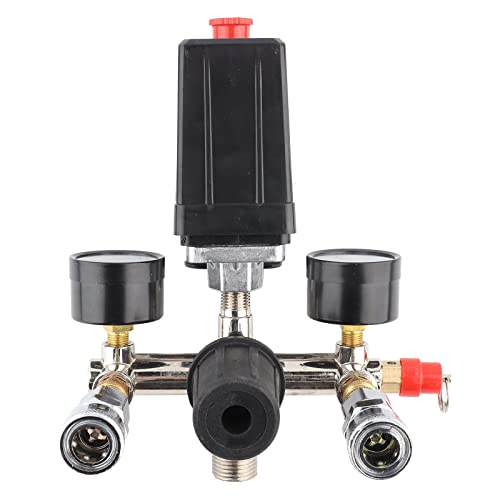 Druckregler für Luftkompressorhalterung Druckregelschalter Ventilverteilerregler für Bama, Ventilverteilerregler mit Manometerentlastung von EVTSCAN