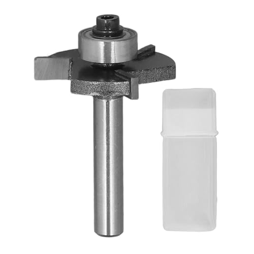 EVTSCAN 1 4 Wolfram -Stahlrouter -Bit, einstellbare Tiefe, Kugellagerführung, Carbon -Stahl -Schaft, Sperrholz -Rillenschneider, für Holzbearbeitungsfachleute und Hobbyisten von EVTSCAN