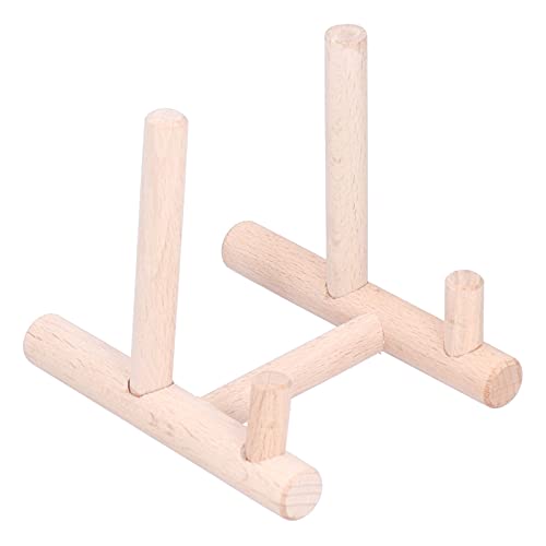 EVTSCAN Holz Desktop Ornament Plate Halter Stand Home Dekoration Modernes Kunsthandwerk Rack für Party Craft Ausstellung von EVTSCAN