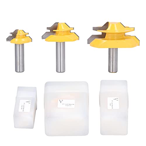 Holzbearbeitungsmühlenschneider Set 45 -Grad Lock -Gehrer -Router -Bit -Kit für MDF Massive Holzschubladenschrank Holzbearbeitungsmühlenschneider Set 45 -Grad Lock -Gehrer -Router -Bit -Kit für MDF Massive Holzschubladenschrank von EVTSCAN