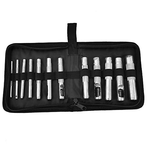 Lederhandwerksloch Puncher Hochkraftwerkzeug für DIY -Lederarbeiter 12pcs Set von EVTSCAN