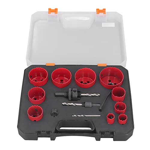 Lochsägen Kit Universal 3/4in bis 2 1/2in Set HSS Power -Bohrzubehör Metall Holz Kunststoff Kunststoff von EVTSCAN