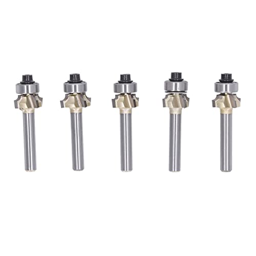 Runden über Bit Set 1/4 Shank 4 Flöten -Eckkanten -Router -Behandlungen Rillen Bits Holzbearbeitungstools für universelle Holzbearbeitung von EVTSCAN
