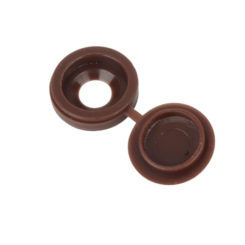 Schraubenkappe bedeckt Kunststoff dekoratives Schutz m5 Lochschraubkleiderschrank 100 PCs (Coffee Color) von EVTSCAN