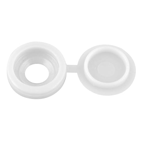 Schraubenkappe bedeckt Kunststoff dekoratives Schutz m5 Lochschraubkleiderschrank 100 PCs (White) von EVTSCAN