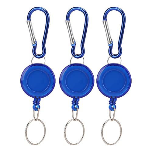 Teleskope Einbrecherwerkzeug Mini Anti Lost Retactable Taste Keychain Schnalle für Outdoor -Aktivitäten (Blue) von EVTSCAN