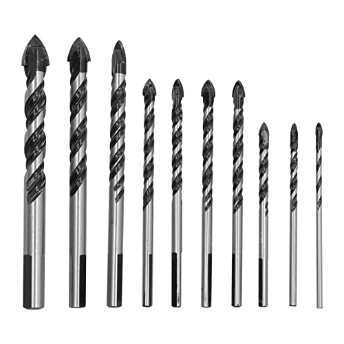 Zementiertes Carbid -Bohrer -Bit -Set effizientes Lochbohrwerkzeugkit für Fliesen -Glaskeramik (10 Pieces Set) von EVTSCAN