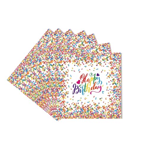 40 Stück Happy Birthday Süßigkeiten Servietten,33x33cm Papier Party Servietten für Junge Mädchen Geburtstag Party Deko 40 Stück Happy Birthday Süßigkeiten Servietten,33x33cm Papier Party Servietten für Junge Mädchen Geburtstag Party Deko von EVYIENEN