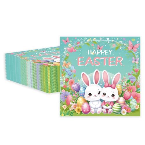 40 Stück servietten ostern, 33 x 33cm ostereier oster tischdeko,Osterhase Party Dekoration für Hase Ostern Kindergeburtstag Dekoration 40 Stück servietten ostern, 33 x 33cm ostereier oster tischdeko,Osterhase Party Dekoration für Hase Ostern Kindergeburtstag Dekoration von EVYIENEN