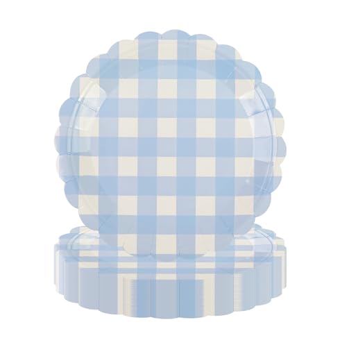 EVYIENEN 50 Stück Blau Gingham Pappteller,17,8 cm karierte PapptellerEinweg Party Teller Geschirr Geschirr für Kuchen Salat Obst Einweg dekorative Abendessen Dessert Servierplatten EVYIENEN 50 Stück Blau Gingham Pappteller,17,8 cm karierte PapptellerEinweg Party Teller Geschirr Geschirr für Kuchen Salat Obst Einweg dekorative Abendessen Dessert Servierplatten von EVYIENEN