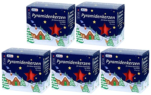 EWA - Kerzen Pyramidenkerzen, 14 mm, rot, 24 Stück (5 Packungen), Weihnachten, Christmas Duft von EWA - Kerzen