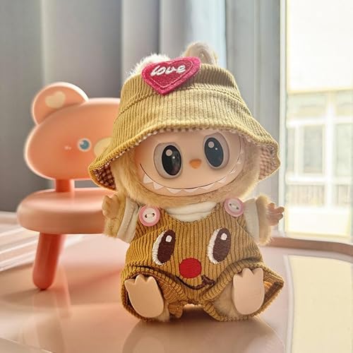 Labubu Puppenkleidungs-Set, passend für 17 cm große Puppen, Labubu-Kleidung, hochwertige Labubu-Kleidung und Accessoires, modische Labubu-Puppenkleidung, Liebesstil (Dolle nicht im Lieferumfang von EWHO