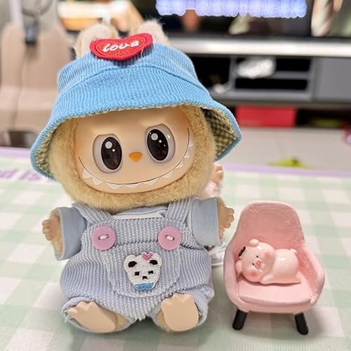 Labubu Puppenkleidungs-Set, passend für 17 cm große Puppen, Labubu-Kleidung, hochwertige Labubu-Kleidung und Accessoires, modische Labubu-Puppenkleidung, Liebesstil (Dolle nicht im Lieferumfang von EWHO