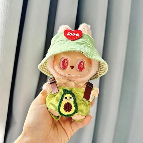 Labubu Puppenkleidungs-Set, passend für 17 cm große Puppen, Labubu-Kleidung, hochwertige Labubu-Kleidung und Accessoires, modische Labubu-Puppenkleidung, Liebesstil (Dolle nicht im Lieferumfang von EWHO