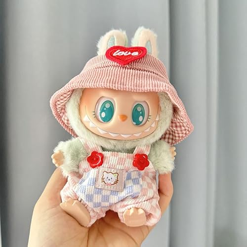 Labubu Puppenkleidungs-Set, passend für 17 cm große Puppen, Labubu-Kleidung, hochwertige Labubu-Kleidung und Accessoires, modische Labubu-Puppenkleidung, Liebesstil (Dolle nicht im Lieferumfang von EWHO8