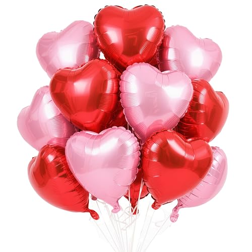 EWODEIEW Herz Folienballons, 18 Zoll Herz Helium Luftballons,Herzluftballons Rot Rosa,Hochzeit Herzballons Herzform Folienluftballon, Herzluftballons Valentinstag Geburtstag Verlobung Muttertag EWODEIEW Herz Folienballons, 18 Zoll Herz Helium Luftballons,Herzluftballons Rot Rosa,Hochzeit Herzballons Herzform Folienluftballon, Herzluftballons Valentinstag Geburtstag Verlobung Muttertag von EWODEIEW