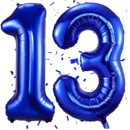 EWODEIEW Luftballon Zahlen 13 Blau,40 Zoll Blau Luftballon 13,Dunkelblau Zahlenballon 13 Helium Ballon Folienballon 13. Geburtstagsdeko for Mädchen Jungen Birthday Party Geburtstag Dekor EWODEIEW Luftballon Zahlen 13 Blau,40 Zoll Blau Luftballon 13,Dunkelblau Zahlenballon 13 Helium Ballon Folienballon 13. Geburtstagsdeko for Mädchen Jungen Birthday Party Geburtstag Dekor von EWODEIEW
