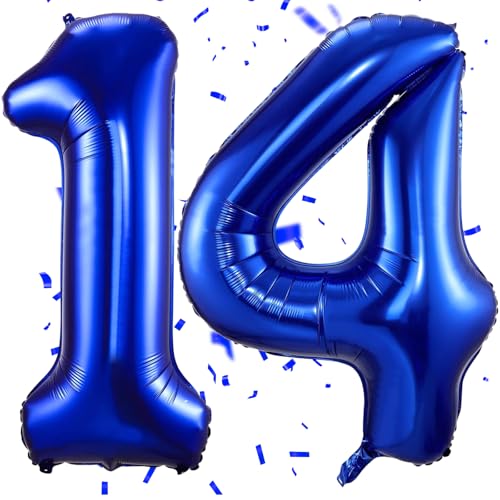 EWODEIEW Luftballon Zahlen 14 Blau,40 Zoll Blau Luftballon 14,Dunkelblau Zahlenballon 14 Helium Ballon Folienballon 14. Geburtstagsdeko for Mädchen Jungen Birthday Party Geburtstag Dekor EWODEIEW Luftballon Zahlen 14 Blau,40 Zoll Blau Luftballon 14,Dunkelblau Zahlenballon 14 Helium Ballon Folienballon 14. Geburtstagsdeko for Mädchen Jungen Birthday Party Geburtstag Dekor von EWODEIEW
