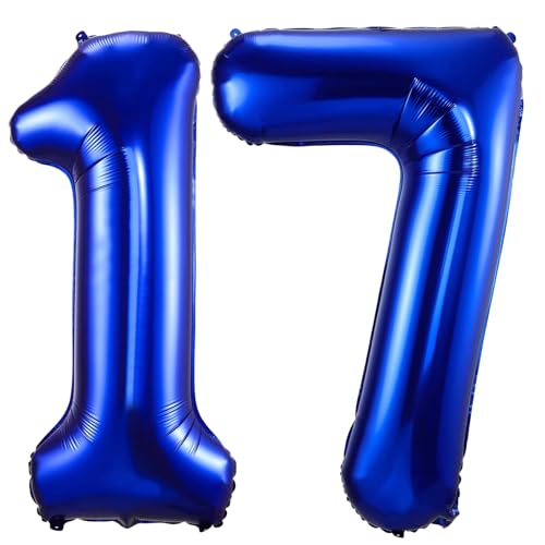 EWODEIEW Luftballon Zahlen 17 Blau,40 Zoll Blau Luftballon 17,Dunkelblau Zahlenballon 17 Helium Ballon Folienballon 17. Geburtstagsdeko for Mädchen Jungen Birthday Party Geburtstag Dekor EWODEIEW Luftballon Zahlen 17 Blau,40 Zoll Blau Luftballon 17,Dunkelblau Zahlenballon 17 Helium Ballon Folienballon 17. Geburtstagsdeko for Mädchen Jungen Birthday Party Geburtstag Dekor von EWODEIEW