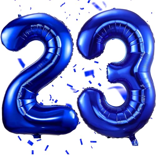 EWODEIEW Luftballon Zahlen 23 Blau,40 Zoll Blau Luftballon 23,Dunkelblau Zahlenballon 23 Helium Ballon Folienballon 23. Geburtstagsdeko for Männer Frauen 23.Geburtstagsparty Jubiläum EWODEIEW Luftballon Zahlen 23 Blau,40 Zoll Blau Luftballon 23,Dunkelblau Zahlenballon 23 Helium Ballon Folienballon 23. Geburtstagsdeko for Männer Frauen 23.Geburtstagsparty Jubiläum von EWODEIEW