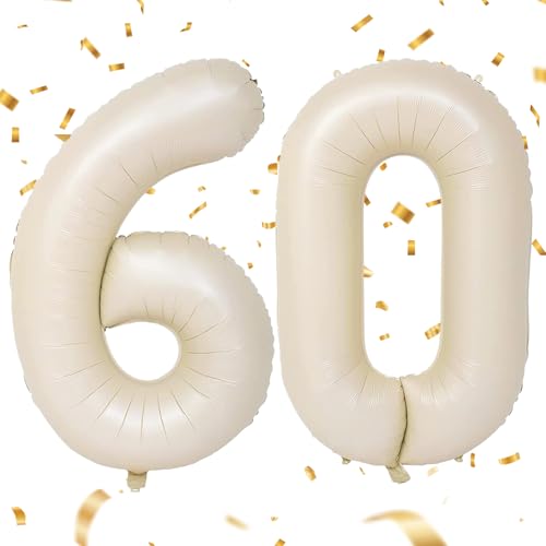 EWODEIEW Luftballon Zahlen 60 Beige,40 Zoll Beige Luftballon 60,Sandweiß Zahlenballon 60 Helium Ballon Folienballon 60. Geburtstagsdeko for Männer Frauen 60.Geburtstagsparty Jubiläum EWODEIEW Luftballon Zahlen 60 Beige,40 Zoll Beige Luftballon 60,Sandweiß Zahlenballon 60 Helium Ballon Folienballon 60. Geburtstagsdeko for Männer Frauen 60.Geburtstagsparty Jubiläum von EWODEIEW