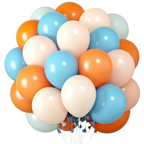 EWODEIEW Luftballons Orange Blau, 60 Stück 12 Zoll Helium Ballons für Mädchen Geburtstagsfeiern, Hermès Orange, Sandweiß, Hautfarbe, Ozeanblau, Eisseidennebelblau Ballons für Hochzeit, Brautparty EWODEIEW Luftballons Orange Blau, 60 Stück 12 Zoll Helium Ballons für Mädchen Geburtstagsfeiern, Hermès Orange, Sandweiß, Hautfarbe, Ozeanblau, Eisseidennebelblau Ballons für Hochzeit, Brautparty von EWODEIEW