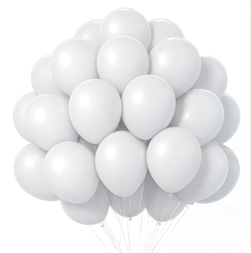 EWODEIEW Luftballons Weiß, 60 Stück 10 Zoll White Latex Ballons,Matt Weiss Helium Luftballon,Weiße Luftballon Girlande Partyballon für Geburtstag Babyparty Hochzeit Party Deko EWODEIEW Luftballons Weiß, 60 Stück 10 Zoll White Latex Ballons,Matt Weiss Helium Luftballon,Weiße Luftballon Girlande Partyballon für Geburtstag Babyparty Hochzeit Party Deko von EWODEIEW