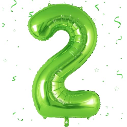 EWODEIEW Zahlen Luftballon 2 Grün,40 Zoll Luftballon Zahlen 2 Folien Ballon,Luftballon 2. Geburtstagsdeko Mädchen Riesen Folienballon 2. for Mädchen Jungen Birthday Party Geburtstag Dekor EWODEIEW Zahlen Luftballon 2 Grün,40 Zoll Luftballon Zahlen 2 Folien Ballon,Luftballon 2. Geburtstagsdeko Mädchen Riesen Folienballon 2. for Mädchen Jungen Birthday Party Geburtstag Dekor von EWODEIEW