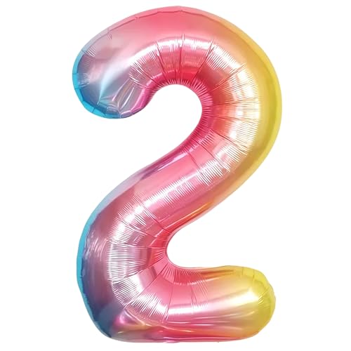 EWODEIEW Zahlen Luftballon 2 Regenbogen,40 Zoll Luftballon Zahlen 2 Folien Ballon,Luftballon 2. Geburtstagsdeko Mädchen Riesen Folienballon 2. for Mädchen Jungen Birthday Party Geburtstag Dekor EWODEIEW Zahlen Luftballon 2 Regenbogen,40 Zoll Luftballon Zahlen 2 Folien Ballon,Luftballon 2. Geburtstagsdeko Mädchen Riesen Folienballon 2. for Mädchen Jungen Birthday Party Geburtstag Dekor von EWODEIEW