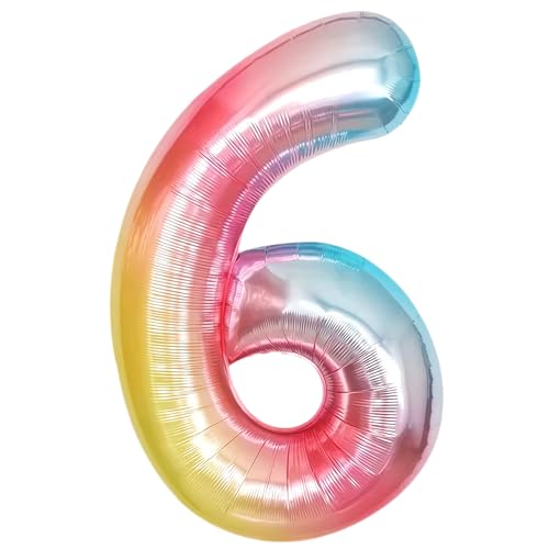 EWODEIEW Zahlen Luftballon 6 Regenbogen,40 Zoll Luftballon Zahlen 6 Folien Ballon,Luftballon 6. Geburtstagsdeko Mädchen Riesen Folienballon 6. for Mädchen Jungen Birthday Party Geburtstag Dekor EWODEIEW Zahlen Luftballon 6 Regenbogen,40 Zoll Luftballon Zahlen 6 Folien Ballon,Luftballon 6. Geburtstagsdeko Mädchen Riesen Folienballon 6. for Mädchen Jungen Birthday Party Geburtstag Dekor von EWODEIEW