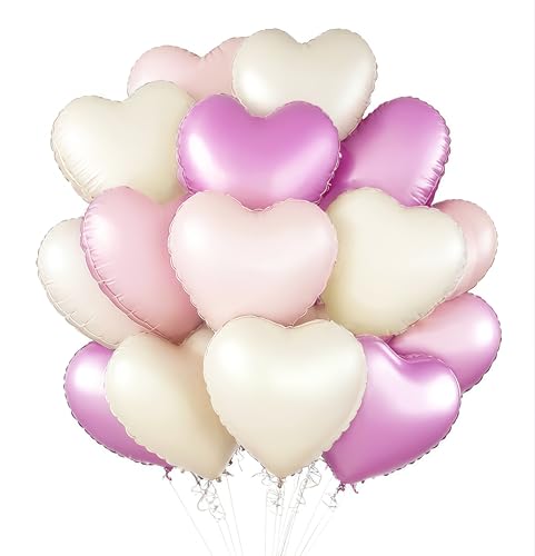 Herz Folienballons, 18 Zoll Herz Helium Luftballons,Herzluftballons Beige Lila Rosa,Hochzeit Herzballons Herzform Folienluftballon, Herzluftballons Valentinstag Geburtstag Verlobung Muttertag Herz Folienballons, 18 Zoll Herz Helium Luftballons,Herzluftballons Beige Lila Rosa,Hochzeit Herzballons Herzform Folienluftballon, Herzluftballons Valentinstag Geburtstag Verlobung Muttertag von EWODEIEW
