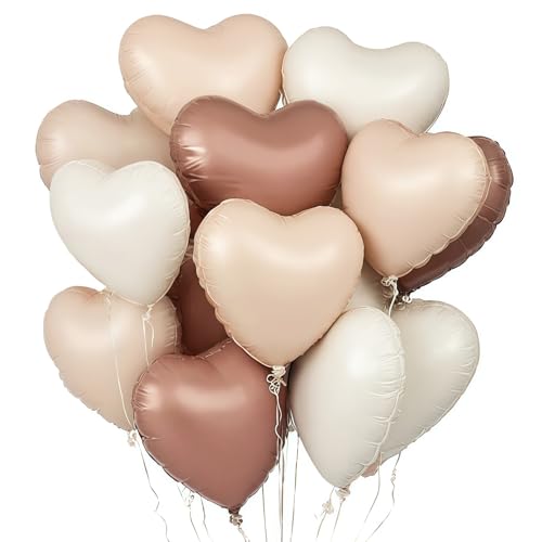Herz Folienballons, 18 Zoll Herz Helium Luftballons,Herzluftballons Cream Caramel Chocolate,Hochzeit Herzballons Herzform Folienluftballon, Herzluftballons Valentinstag Geburtstag Verlobung Muttertag Herz Folienballons, 18 Zoll Herz Helium Luftballons,Herzluftballons Cream Caramel Chocolate,Hochzeit Herzballons Herzform Folienluftballon, Herzluftballons Valentinstag Geburtstag Verlobung Muttertag von EWODEIEW