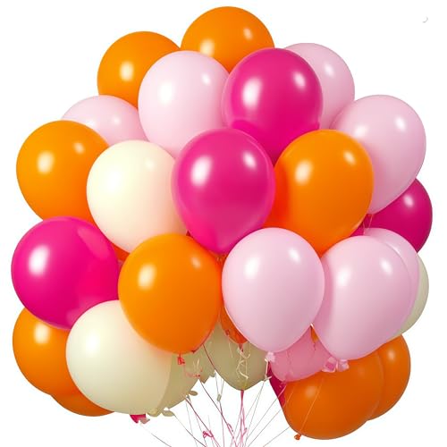 Luftballons Orange Rosa, 60 Stück 12 Zoll Helium Ballons für Mädchen Geburtstagsfeiern, Macaron zartrosa, rosarot, orange, Macaron gelb Ballons für Boho-Babyparty, Hochzeit, Brautparty, Party Luftballons Orange Rosa, 60 Stück 12 Zoll Helium Ballons für Mädchen Geburtstagsfeiern, Macaron zartrosa, rosarot, orange, Macaron gelb Ballons für Boho-Babyparty, Hochzeit, Brautparty, Party von EWODEIEW